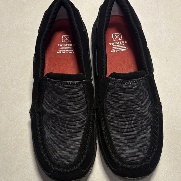 Twisted X Black and Gray Patterned Loafers - Picture 2 of 8